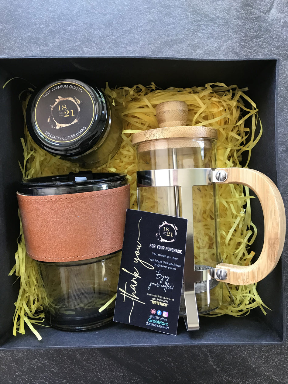 Bamboo Coffee Press and Mug Set