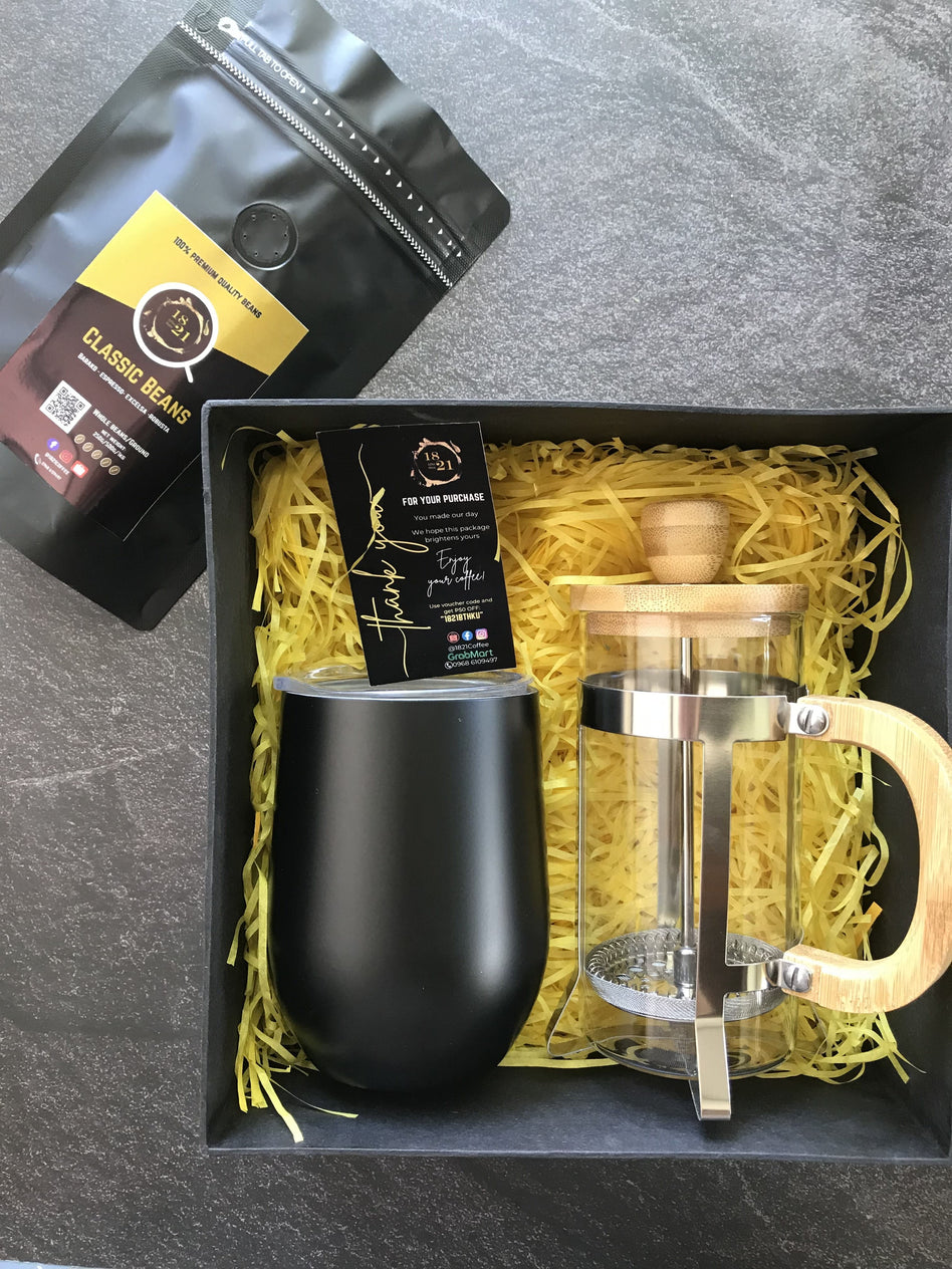 Bamboo Coffee Press and Mug Set